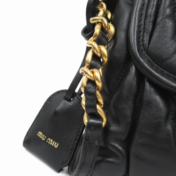 026 202405160431 6 Miu Miu Matelasse Nappa Chain Shoulder Bag Black