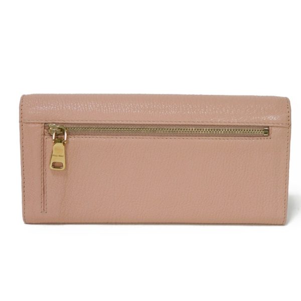 06093h 3 Miu Miu Long Wallet Madras Fiocco Long Flap Wallet Pink