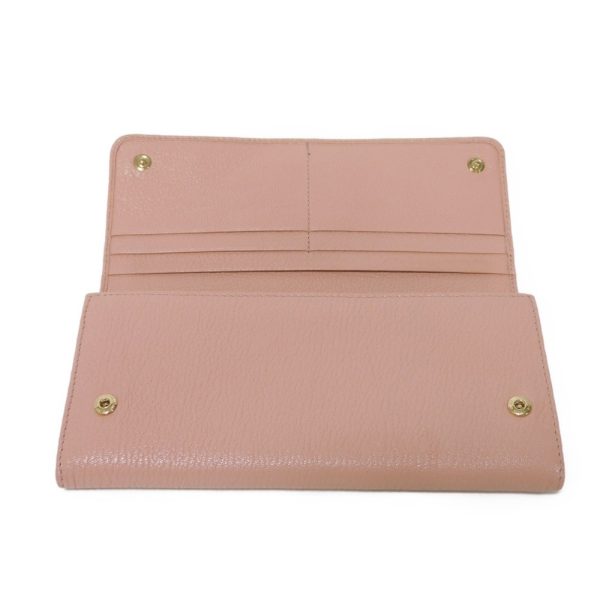 06093h 5 Miu Miu Long Wallet Madras Fiocco Long Flap Wallet Pink