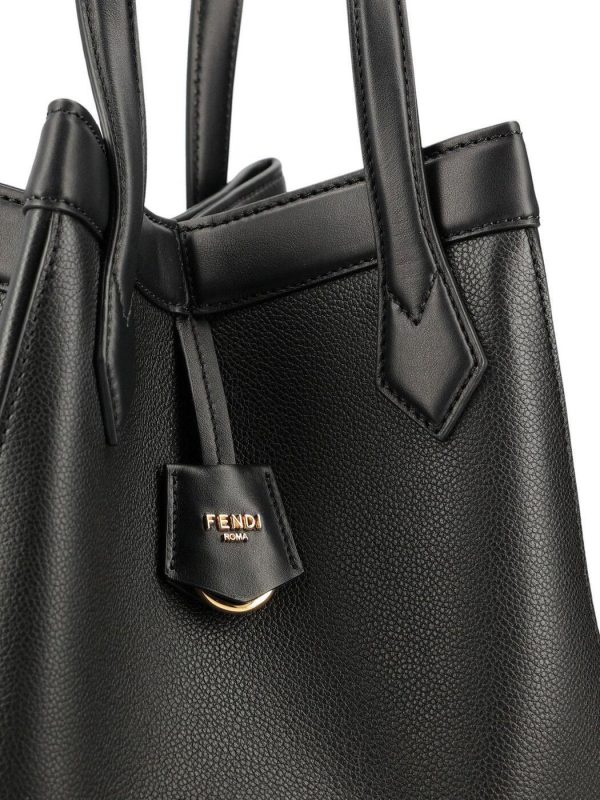 0ce2d00b243d6f6 ia 4 Fendi Black Tote Bag Leather