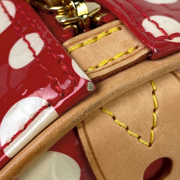 1000044967078 18 Louis Vuitton Papillon 30 Kusama Shoulder Bag Vernis Rouge