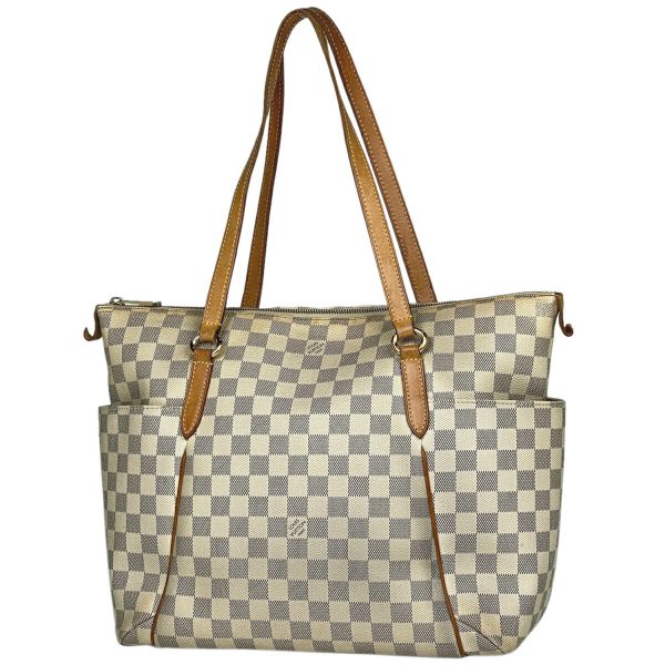 1000057098424 11 Louis Vuitton Totally MM Shoulder Bag Damier Azur White