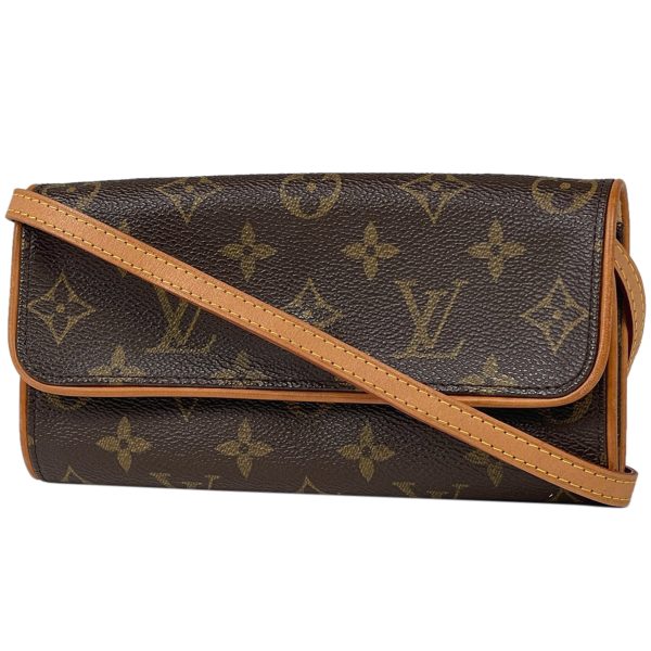 1000058681052 11 Louis Vuitton Pochette Twin PM Clutch Bag 2WAY Shoulder Bag Monogram Brown M51854