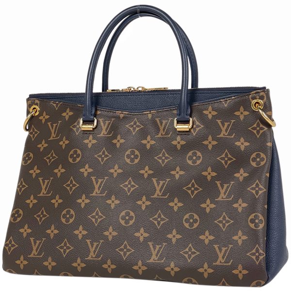 1000061629348 11 Louis Vuitton Pallas Handbag Monogram Brown Marine Blue