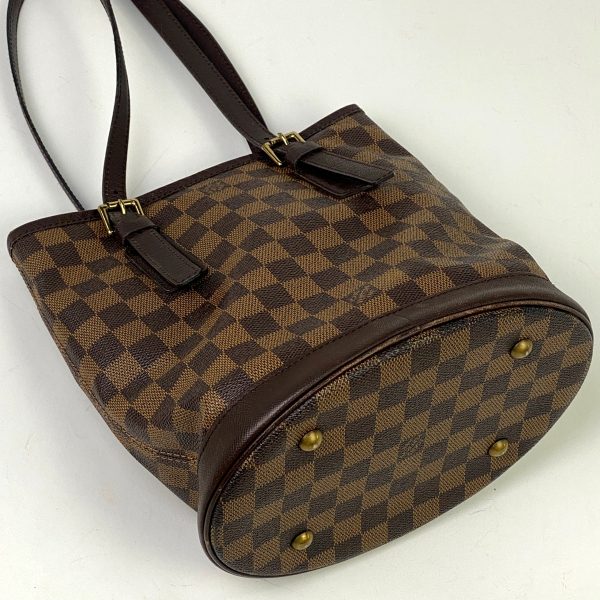 1000063390550 12 Louis Vuitton Male Bucket Shoulder Tote Damier Brown N42240