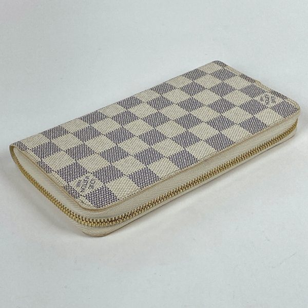 1000063967639 12 Louis Vuitton Zippy Wallet Long Wallet Damier Azur White