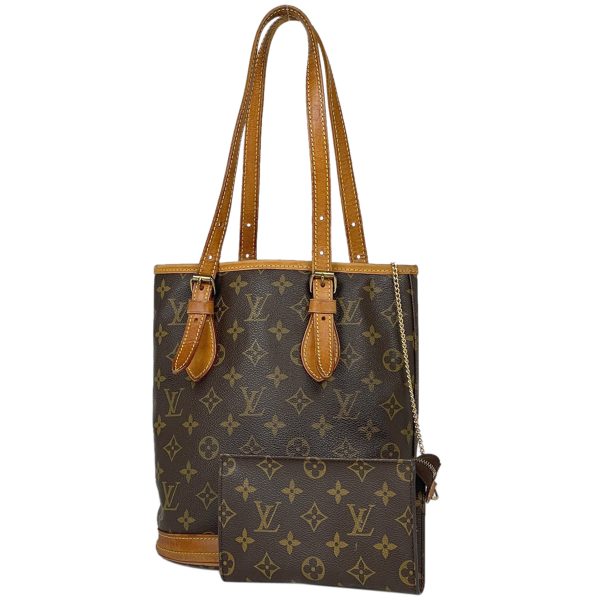 1000064107010 11 Louis Vuitton Petit Bucket PM Shoulder Bag Tote Brown