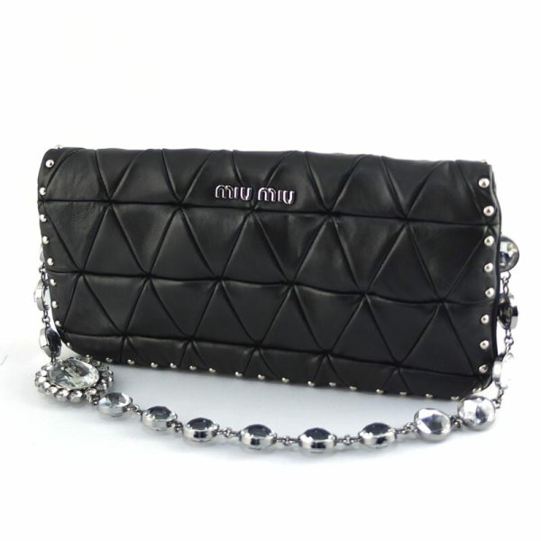 10004560 2 Miu Miu Shoulder clutch bag 2WAY bag black