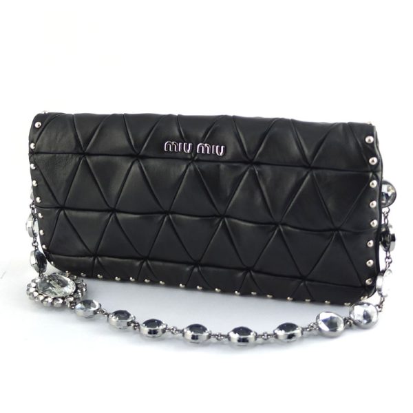 10004560 2 Miu Miu Shoulder bag clutch 2WAY bag black