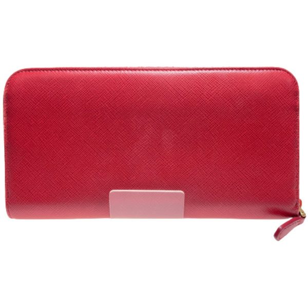 1001102756689 3 PRADA long wallet PORTAFOGLIO LAMPO FUOCO Red box