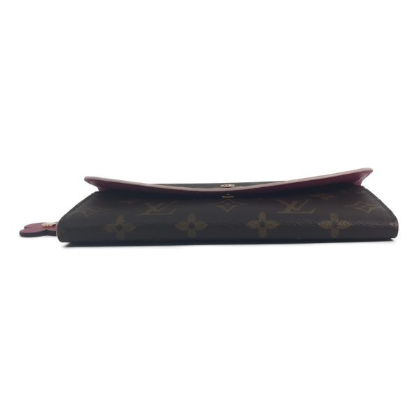 1001103347114 5 LOUIS VUITTON Portefeuille Emily long wallet flower motif charm Brown