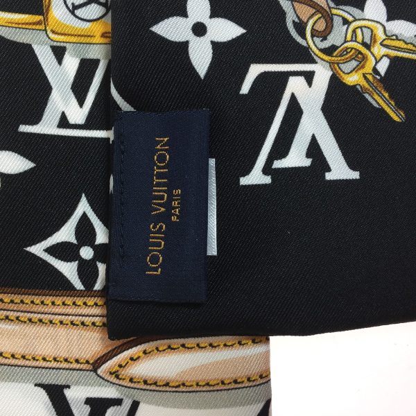 1001103353795 4 LOUIS VUITTON Bandeau Monogram Confidential Scarf Noir