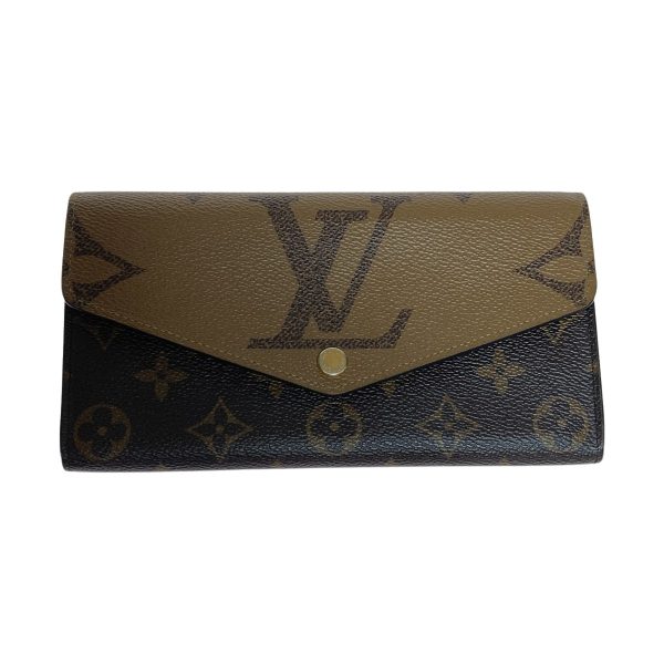 1001103395559 1 rbg LOUIS VUITTON Giant Reverse Sara Long Wallet M80726 Brown