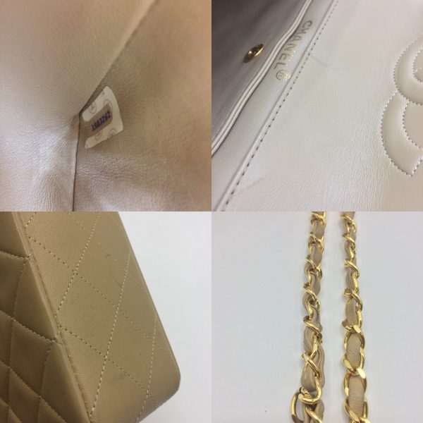 1001103521934 10 CHANEL Shoulder bag single flap matelasse lambskin beige chain shoulder 90181824 beige