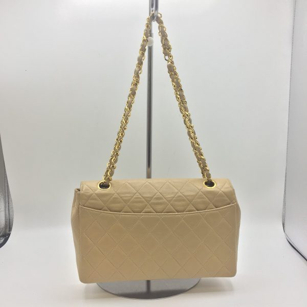 1001103521934 2 CHANEL Shoulder bag single flap matelasse lambskin beige chain shoulder 90181824 beige