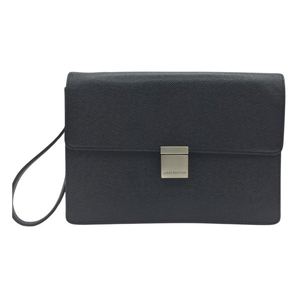 1001103596086 1 rbg LOUIS VUITTON Taiga Selenga Clutch Bag Black