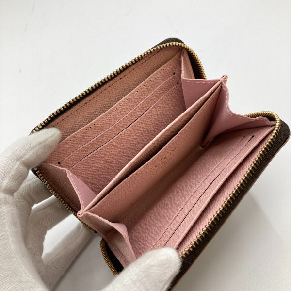 1001103610652 5 LOUIS VUITTON Damier Zippy Coin Rose Ballerine Case Wallet N60250 Pink