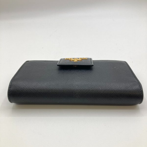 1001103614506 3 PRADA Saffiano Metal Wallet Black