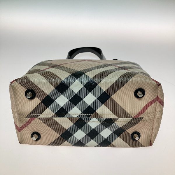 1001103636317 3 BURBERRY Nova check pattern tote bag beige