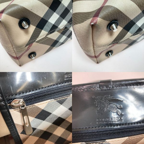 1001103636317 9 BURBERRY Nova check pattern tote bag beige