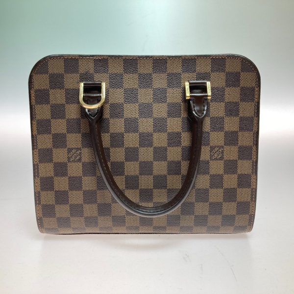 1001103640437 2 LOUIS VUITTON Handbag Damier Ebene Triana N51155 Brown