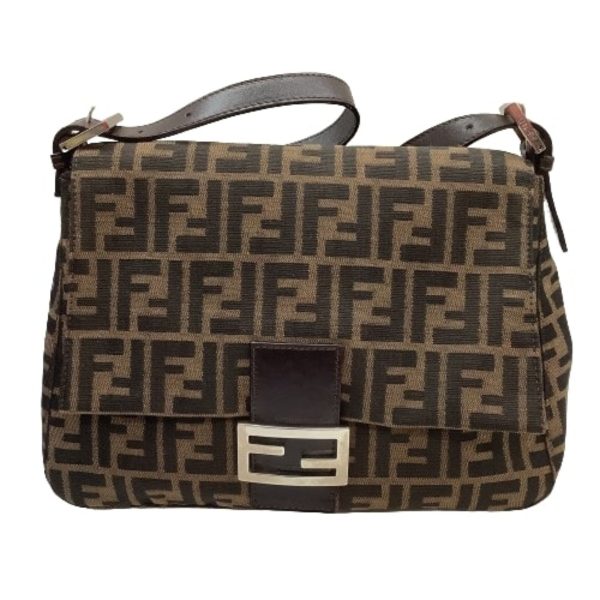 1002100912855 1 FENDI Handbag Zucca Mamma Bucket Brown