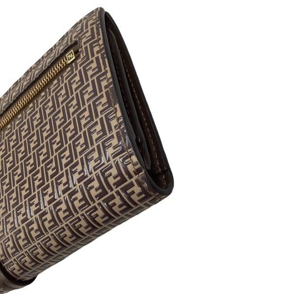 1002100920041 2 FENDI long wallet micro FF pattern brown