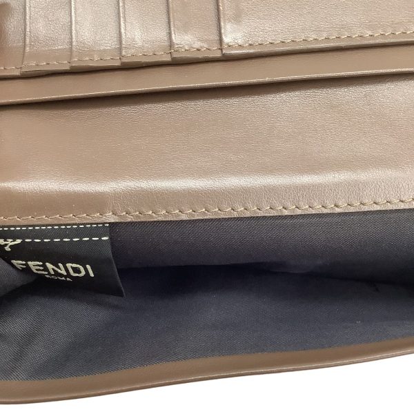 1002100920041 5 FENDI long wallet micro FF pattern brown