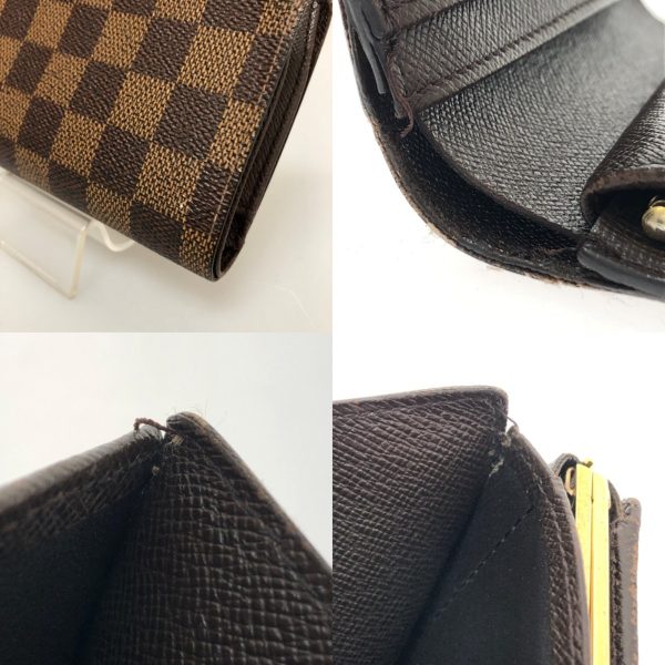 1003101948997 4 LOUIS VUITTON Wallet Damier Portefeuille Viennois Body Ebene Brown