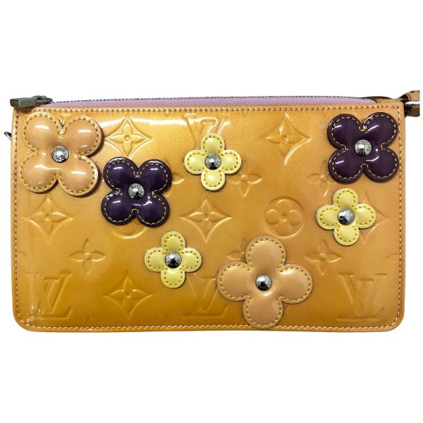 1003101951744 3 rbg LOUIS VUITTON Vernis Flower Lexington Accessory Pouch Orange