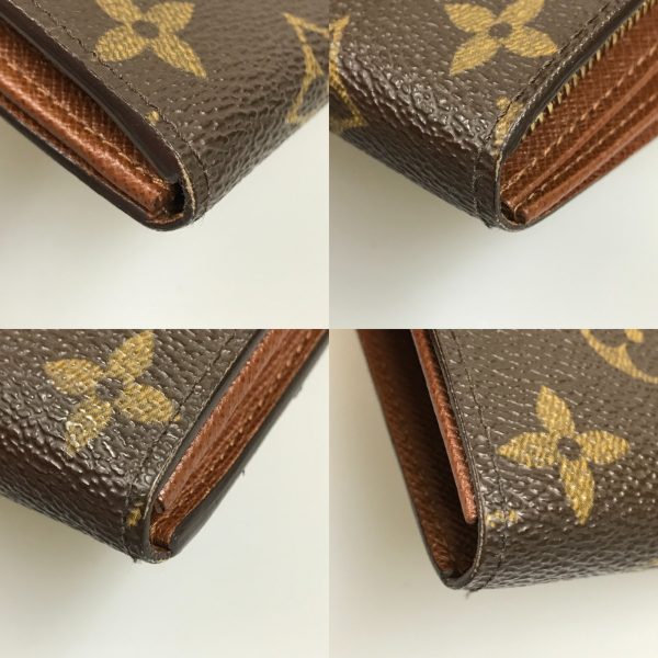 1004101005642 10 LOUIS VUITTON Wallet Monogram Porte Monet Bier Tresor Brown