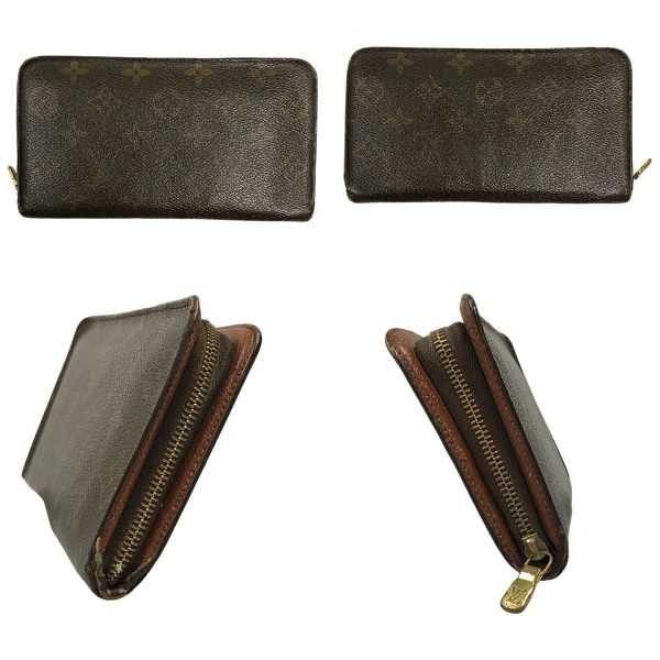 1004101014767 2 rbg LOUIS VUITTON Monogram Portomone Zip Long Wallet Brown