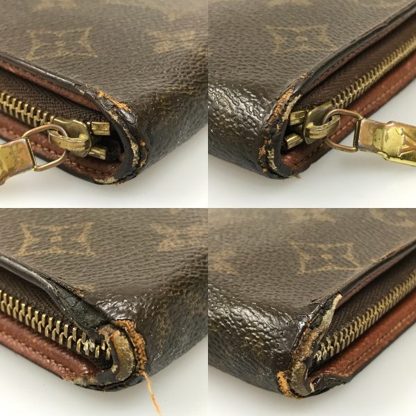 1004101014767 9 LOUIS VUITTON Monogram Portomone Zip Long Wallet Brown