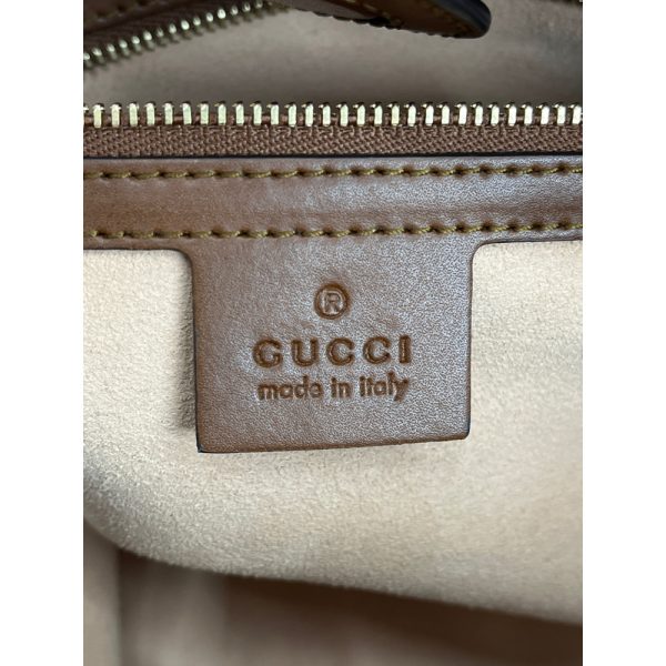 1009102787436 8 GUCCI GG Supreme Bee Tote Bag Shoulder Bag Brown