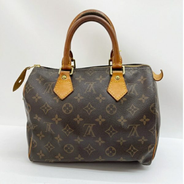 1009102810943 2 LOUIS VUITTON Monogram Speedy 25 Bag Handbag Brown