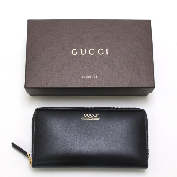 1010104114403 3 GUCCI long wallet Black