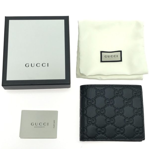 1010104207730 3 GUCCI Wallet Guccisima Black