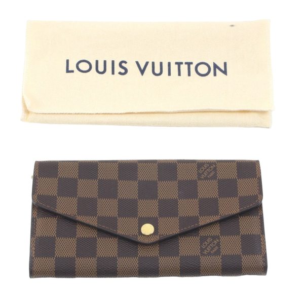 1010104334252 1 LOUIS VUITTON Damier Portefeuille Sara BifLong Wallet N60114