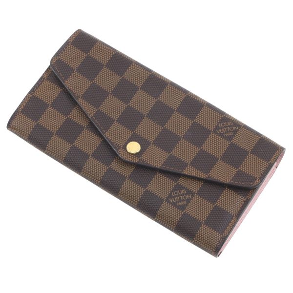 1010104334252 2 LOUIS VUITTON Damier Portefeuille Sara BifLong Wallet N60114