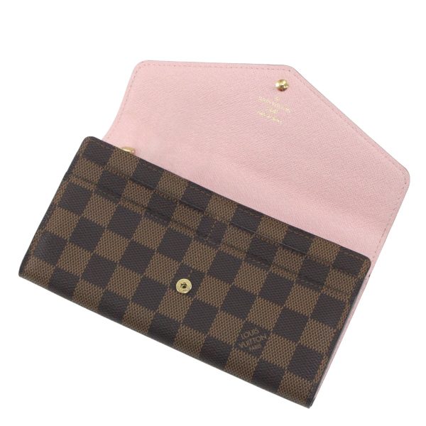 1010104334252 3 LOUIS VUITTON Damier Portefeuille Sara BifLong Wallet N60114