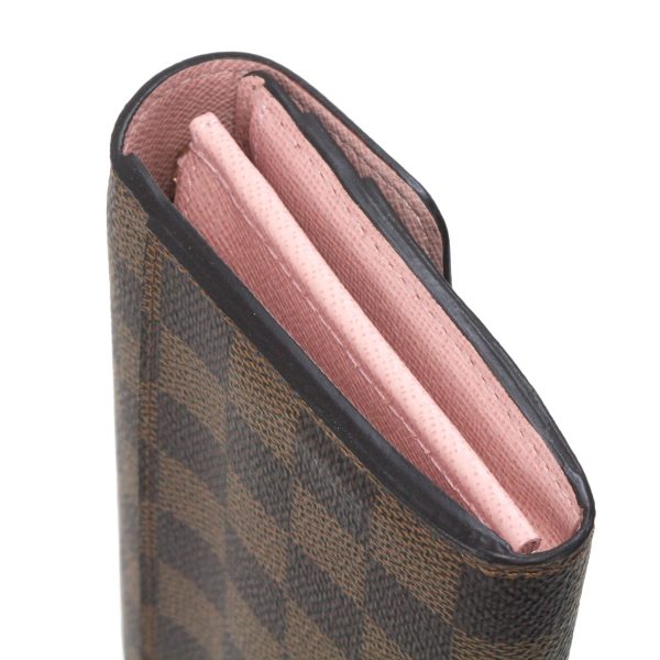 1010104334252 7 LOUIS VUITTON Damier Portefeuille Sara BifLong Wallet N60114