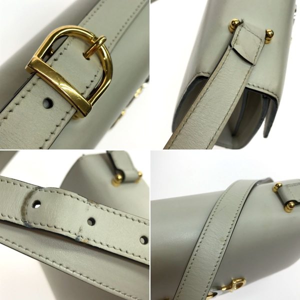 1010104458989 8 GUCCI ZUMI Horsebit Shoulder bag Ivory White