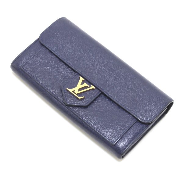 1010104522857 1 LOUIS VUITTON Bi flong wallet Portefeuille Lock Me Blue