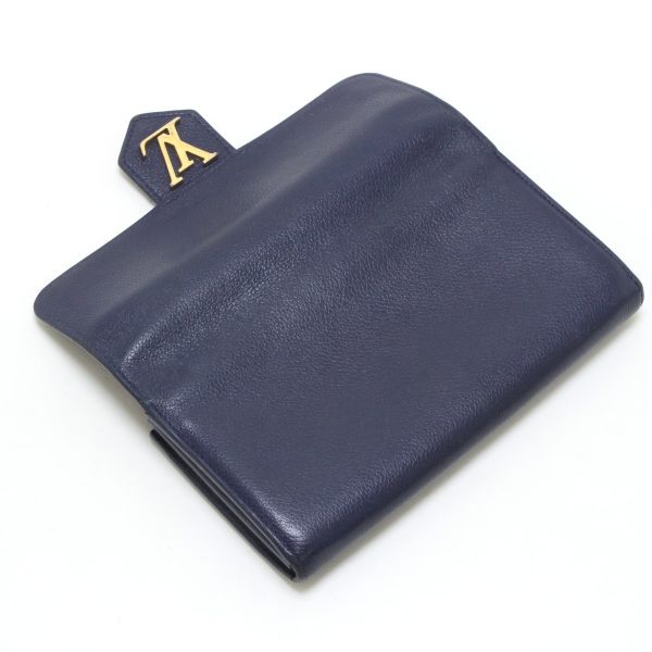 1010104522857 3 LOUIS VUITTON Bi flong wallet Portefeuille Lock Me Blue