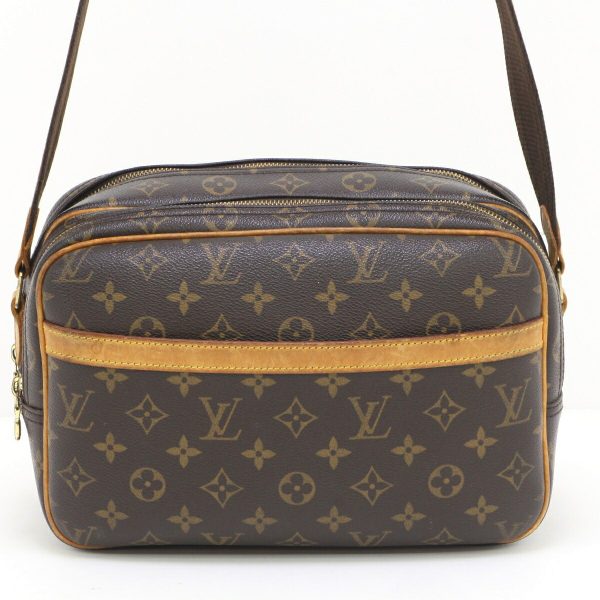 1010104592430 1 LOUIS VUITTON Monogram Reporter PM Shoulder Bag M45254 Brown