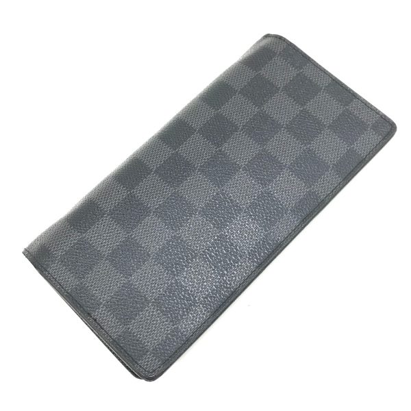 1010104760662 2 LOUIS VUITTON Long Wallet Graphite Portefeuille Brother N62665 Black