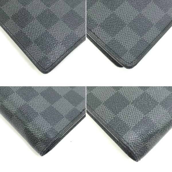 1010104760662 4 LOUIS VUITTON Long Wallet Graphite Portefeuille Brother N62665 Black