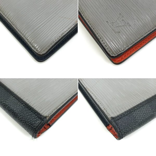 1010104762949 4 LOUIS VUITTON Long Wallet Epi Graphite Portefeuille Brother Black