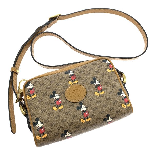 1010104809750 2 GUCCI Shoulder Bag Disney Mickey Collaboration Beige