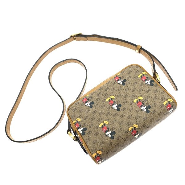 1010104809750 3 GUCCI Shoulder Bag Disney Mickey Collaboration Beige